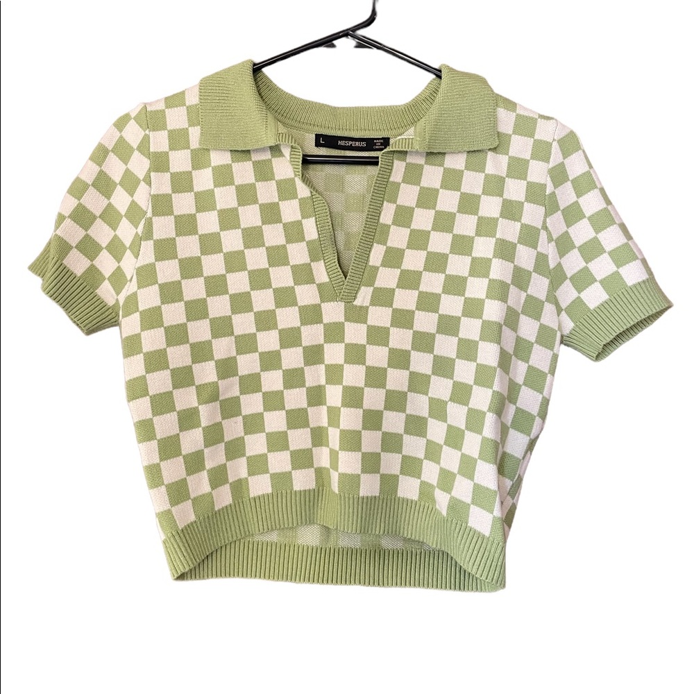 Hesperus Checkered Crop Top